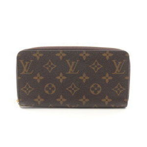 Louis Vuitton Zippy Wallet Long Canvas Monogram Brown Pink